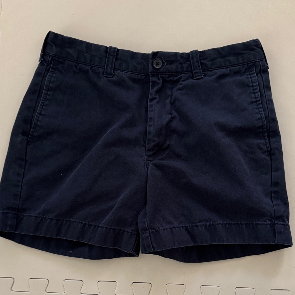 J. Crew Men's Navy Flat-Front Cotton Shorts